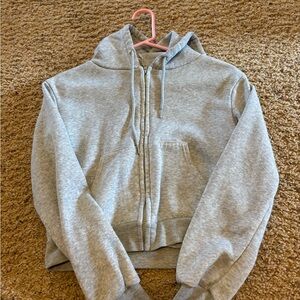 Gray Zip-Up Hoodie